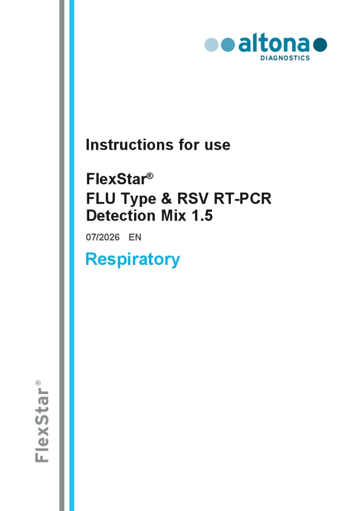 FlexStar FLU Type & RSV RT-PCR Detection Mix 1.5 RUO — altona Diagnostics GmbH product image