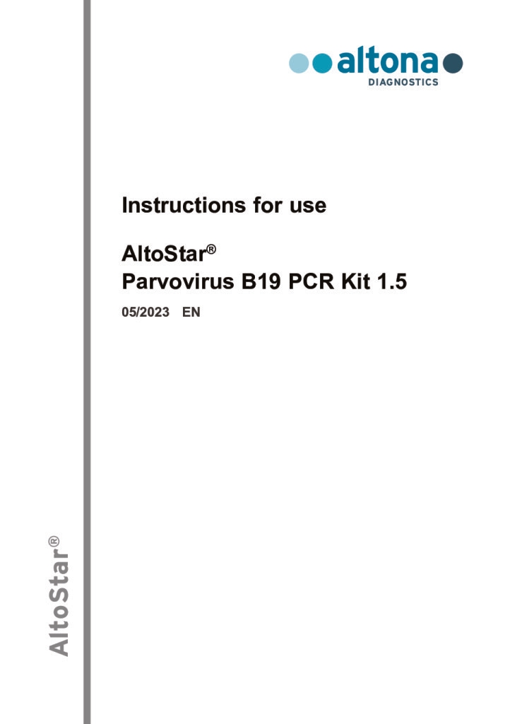 AltoStar Parvovirus B19 PCR Kit 1.5 RUO — altona Diagnostics GmbH product image