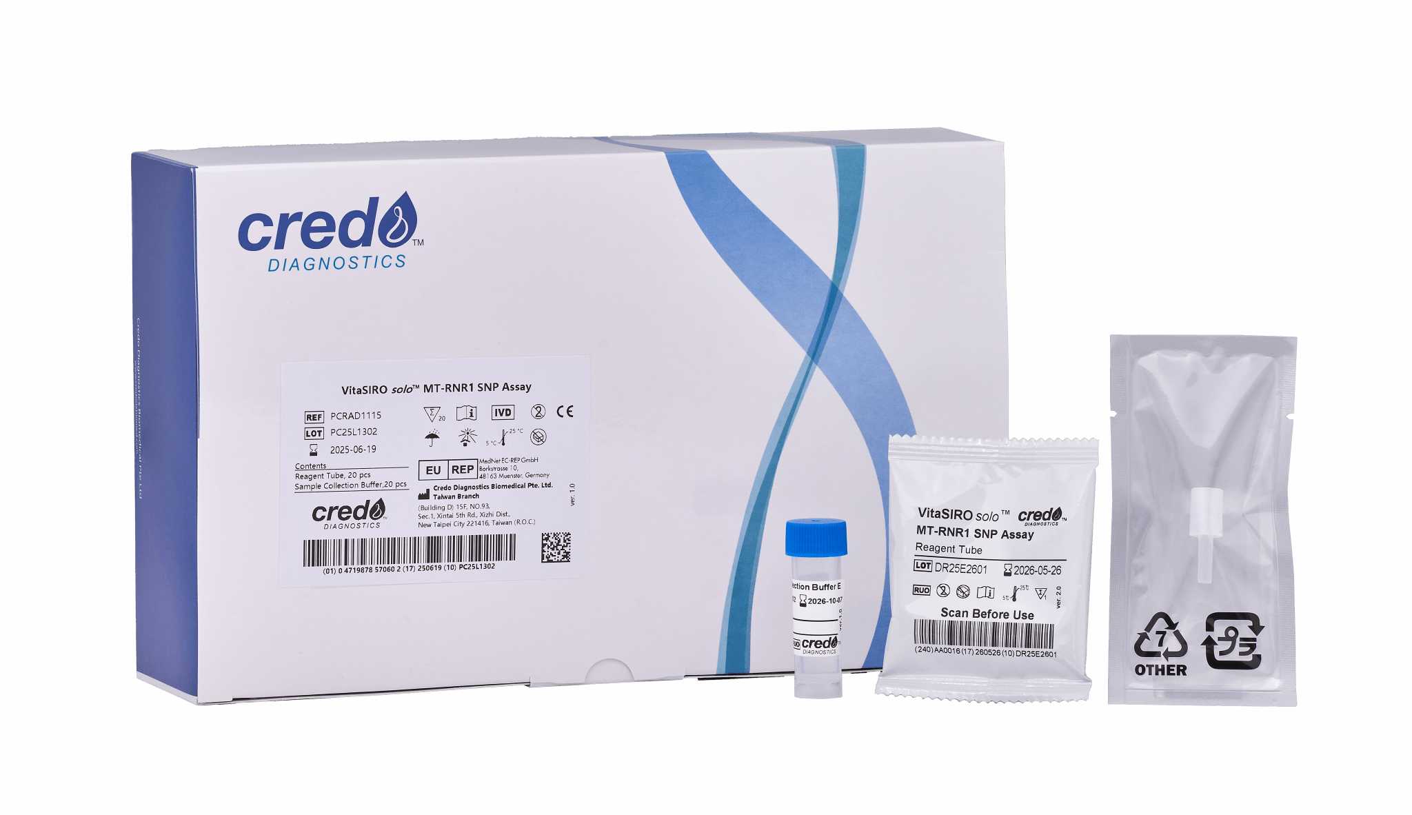 VitaSIRO solo™ MT-RNR1 SNP Assay — Credo Diagnostics product image
