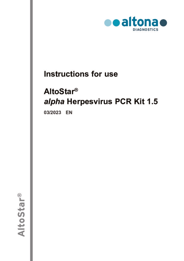 AltoStar alpha Herpesvirus PCR Kit 1.5 RUO — altona Diagnostics GmbH product image
